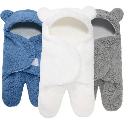 Newborn Baby Winter Baby Sleeping Wrap faux cashmere Bag Envelope Footmuff Swaddle Blanket Cute Sleeping Bags Baby Bedding
