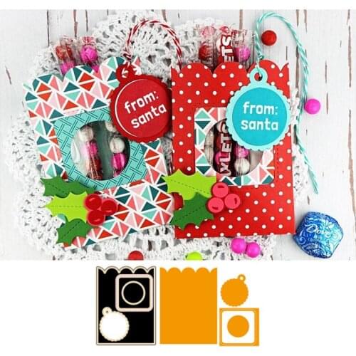 Candy Bags with Circle Tags Metal Cutting Dies Stencils for DIY Scrapbooking Decorative Crafts Embossing Paper Cards New 2018