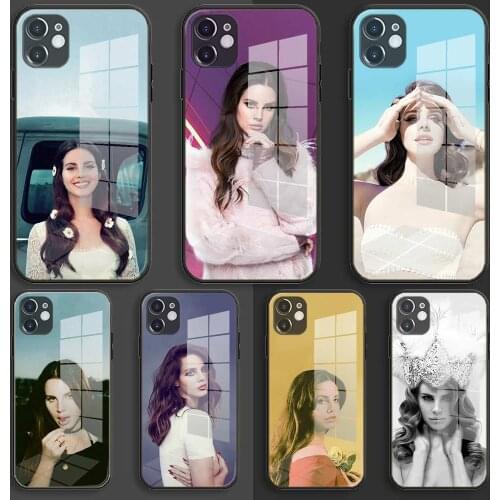 Glass Soft Silicone Balck Case Shell for iPhone 12 11 Pro X XS Max XR 8 7 6 Plus SE 2020 S Cover lana del rey