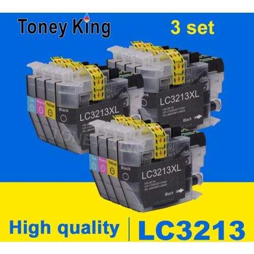 Toney King 3 Sets For Brother LC3213 LC-3213 LC3213XL Compatible Ink Cartridge DCP-J772DW DCP-J774DW MFC-J890DW Printer