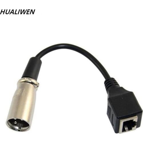 Dual XLR male to RJ45 male audio cable,Network Interface male to XLR female Audio signal transmission