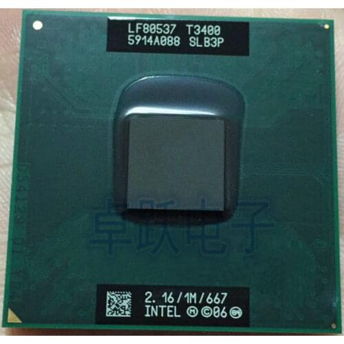 Intel Laptop CPU T3400 SLB3P 2.16/1M/667 scrattered pieces Free shipping