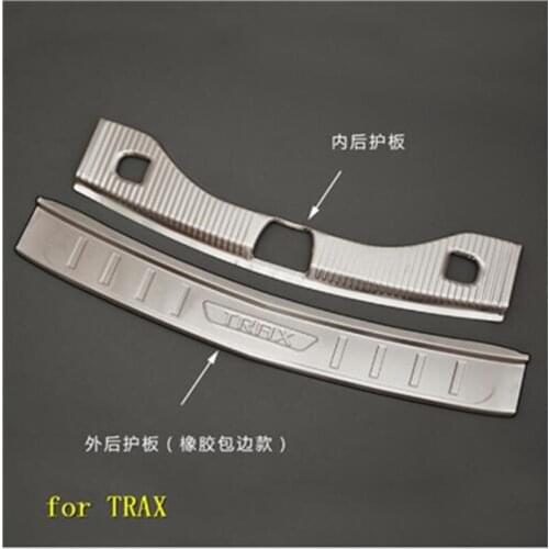 Stainless steel Rear Bumper Protector Sill Trunk Tread Plate Trim for Chevrolet TRAX 2017 2018 Car styling