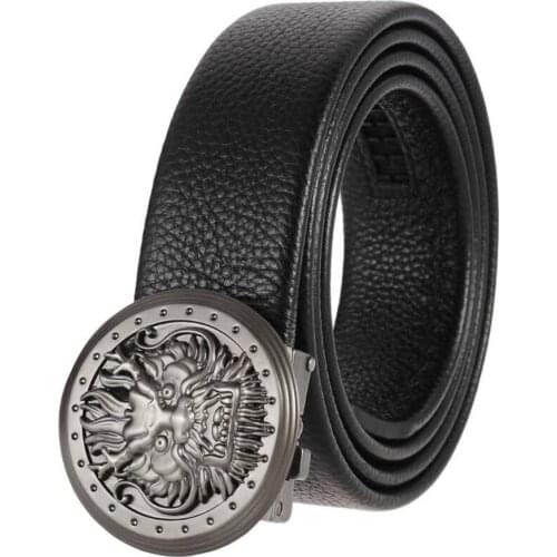 Automatic Buckle Belt Hot !!! Waistband Men Mens Leather Ratchet Dress Belt with Automatic Buckle Leather Belts for Men