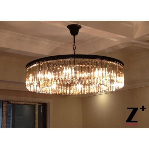 Replica item industrial Diam 70cm RHYS CLEAR GLASS PRISM ROUND CHANDELIER vintage k9 lustre crystal free shipping