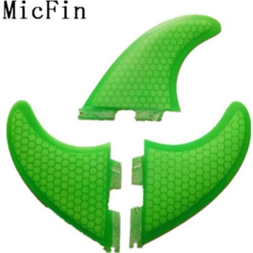 Micfin fiberglass honeycomb FCS II surfing fins Medium size grey fins pranchas de surf quilhas fcs 2 surfing fin