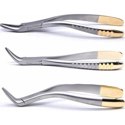 Dental Root Fragment Minimally Invasive Tooth Extraction Forcep Tooth Pliers Dental Instrument Curved Maxillary Mandibular Teeth