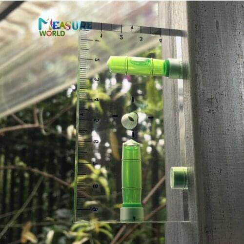 High Quality High Transparent magnetic Level Bubble Mini Spirit level with Three strong magnetic magnets gauge