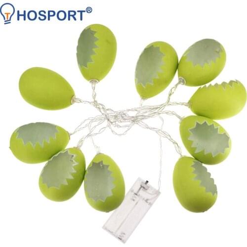 1.5m 10 LED Fairy Hanging Lights Ornaments Garland Cracked Egg String Lighting for Easter Backyard Terrace Balcony
