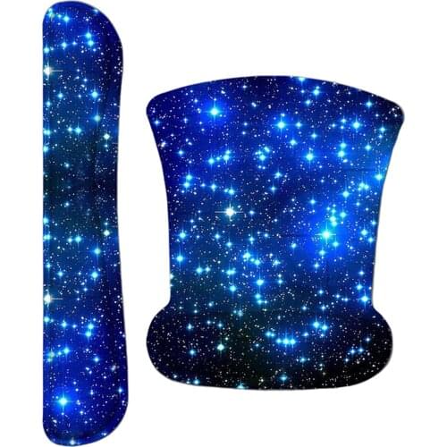 Soft Mouse Wrist Rest Support and Keyboard Wrist Rest Pad Non-Slip for Office Relieve Wrist Pain Colorful 1 Set