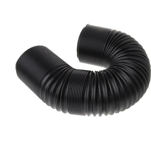 1m 80mm Black Car Air Intake Hose Ducting Feed Pipe Hose Flexible For Air Filter