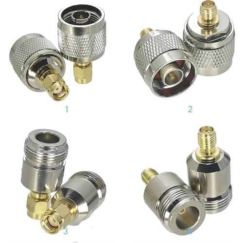 1pcs Adapter N to RP-SMA Male Plug & Female Jack RF Coaxial Connector