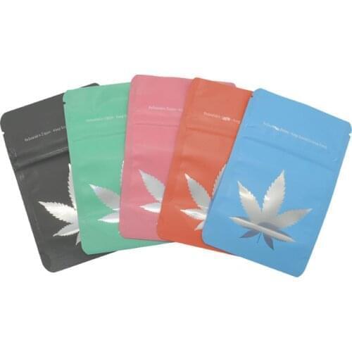 100 pcs Child proof bag Mylar Stand Up Window Zip Lock Cookies Candy Food Health products Child Resistant Exit Bag