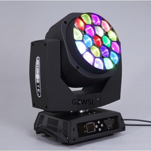 2pcs/lot bee eye moving head led zoom 19 pcs *10W