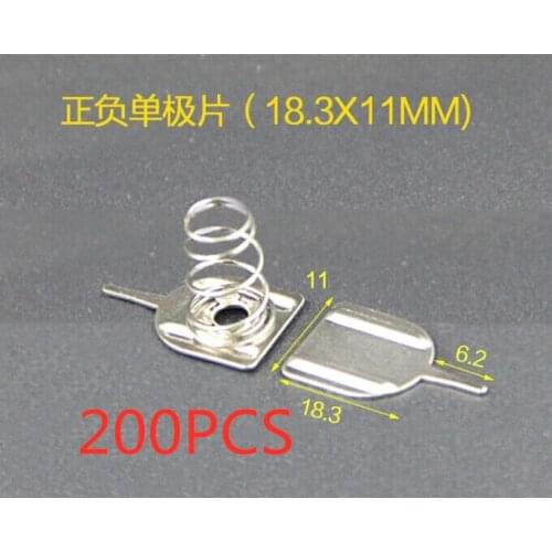 200pcs AA5 battery 11*18.3/12*26MM positive and negative single contact spring plate