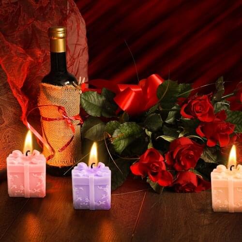 3D Handmade Candle Diy Mold Small Gift Box Candle Mold Handmade Soap Mold Silicone Mold Clay Making Cake Christmas Decor