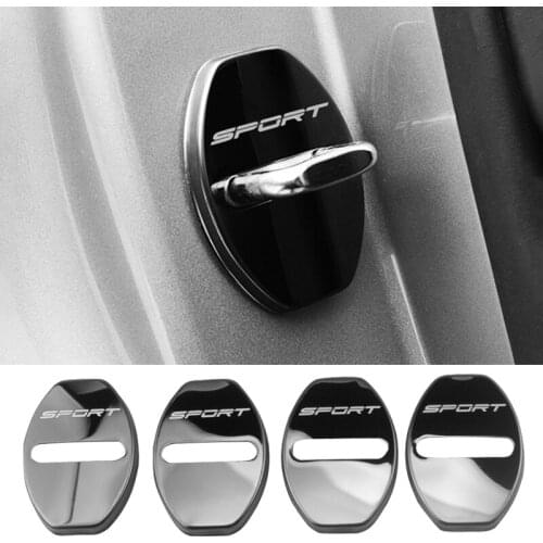 4pcs Stainless Steel Car Door Lock Cover For Volkswagen VW Tiguan Polo Sagitar Passat B6 B7 Golf 5 6 7 MK6 For Skoda Octavia A7