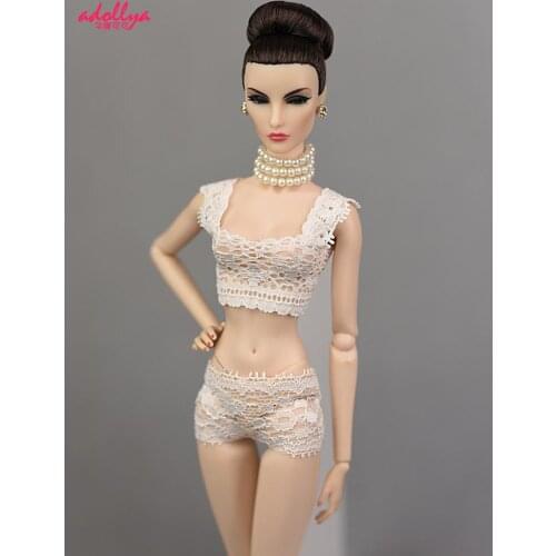 Adoiiya 1/6 BJD Doll Clothes Underwear Set lace Translucent Style Handmade DIY Dolls Accessories New Gift For Girl 1/6 Toys Doll