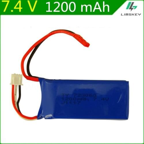 7.4V 1200mAH Lipo Battery For WLtoys V353 V666 RC quadrocopter X6 H16 7.4 V 1200 mAH battery 723060 2S 7.4 Lipo battery