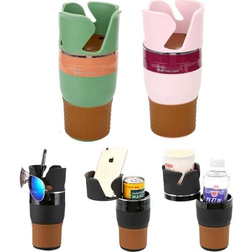 Car Organizer Storage Case Rotatable Cup Coffee Stand Phone Sunglasses Drink Holder Armrest Mounting Auto Accessories Interior