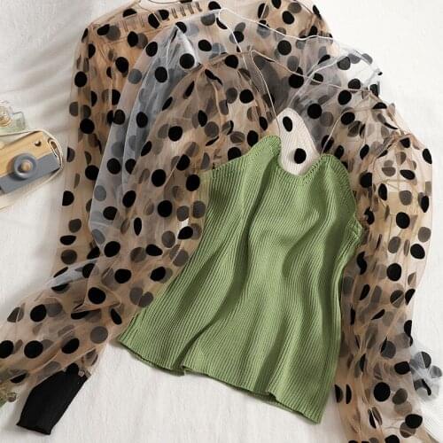 Блузки в горошек CANClO China At AliExpress