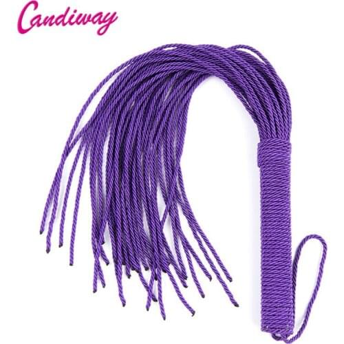 Candiway Fascinated Purple Spanking Rope Whip Sexy SM Bondage Exotic Toys Flirting Adult Products For Couples