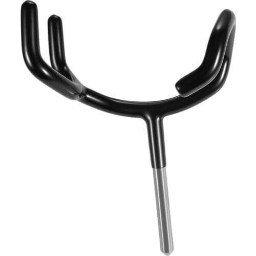 Black Aluminum Alloy Microphone Boompole Holder, Fit for C-Stands and Mic Stands, Reduce Operator Fatigue, Hands Free Operation