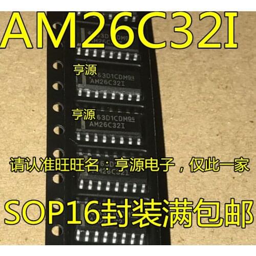 10 PCS AM26C32I AM26C32IDR AM26C321 receiver chip SOP - 16 new and original