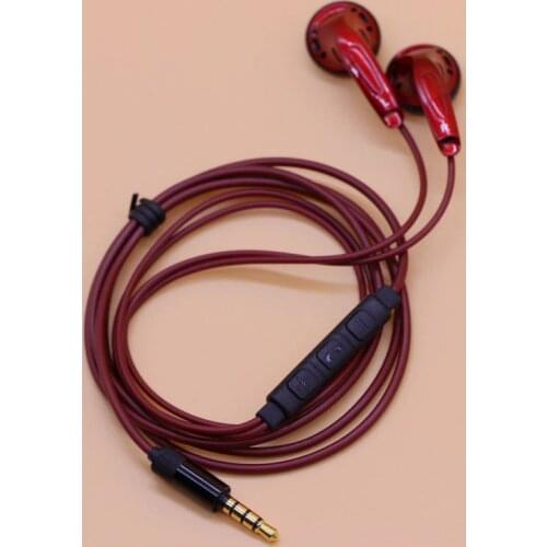 DIY MX500 Flat Head Earbud Heavy Bass Sound Earphone ZMX500 with Microphone