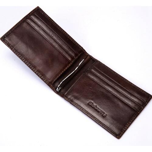 Mens Genuine Leather RFID Blocking Theft Protection Wallet Male Bifold Short Wallet Men Coin Pouch Money Clip Card Holder Purse