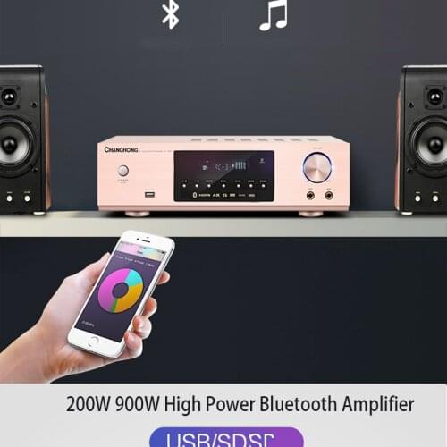 KYYSLB 900W 220V Home Bluetooth Amplifier HD-ARC High Power Amplifier 5.1 HIFI Fever Digital Audio KTV Karaoke Amplifier