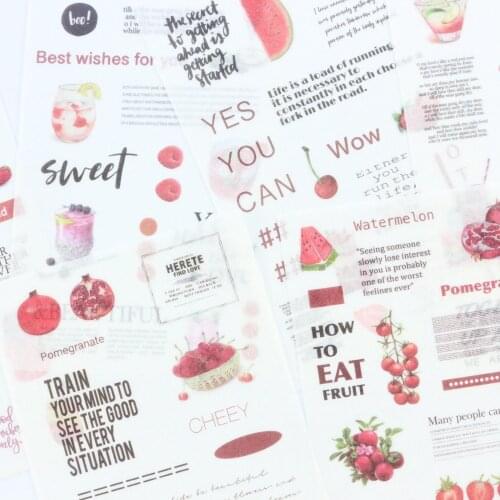 Domikee cute candy decoration DIY diary stickers set school student scrapbooking traveler journal stickers stationery 6sheets