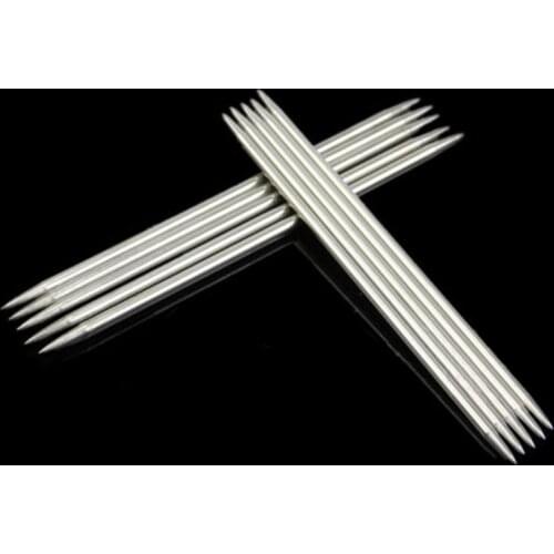 Hot Stainless Steel 7.9 20cm Double Pointed Crochet Knitting Needles 55pcs