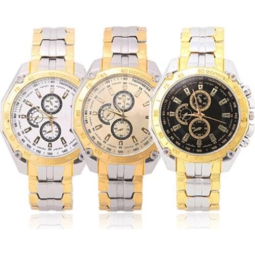 50% Hot Sales Watch Big Round Dial Precise Alloy Quartz Analog Casual Men Watch for Office