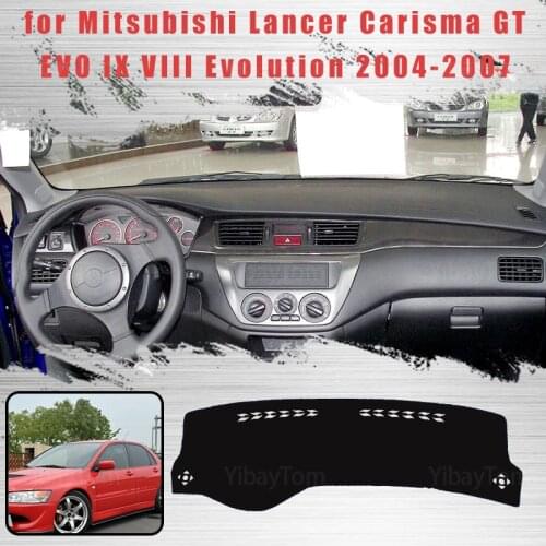 Car Dashboard Avoid Light Pad Instrument Platform Desk Cover Mat Carpets for Mitsubishi Lancer Carisma GT EVO IX VIII 2004-2007