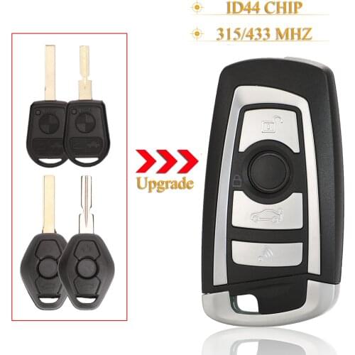 Kutery 4 Buttons Modified Flip Remote Key 315/433MHz PCF7935AA ID44 Chip For BMW E38 E39 E46 M5 X3 X5 Z3 Z4 With HU58 HU92