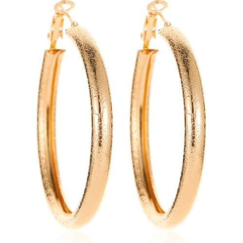 Creative New Women Personality Round Circle Statement Earrings Female Party Exquisite Metal Dangle Earrings Classic Jewelry