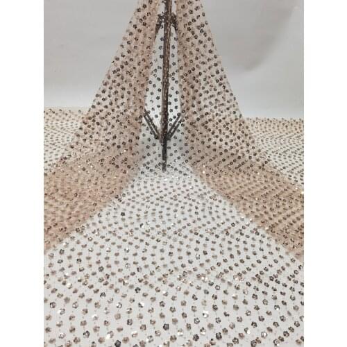 Newly Designed African Lace Fabric In 2021, High Quality Lace Fabric, French Sequin Embroidery, Tulle Lace Fabric, FJ3910