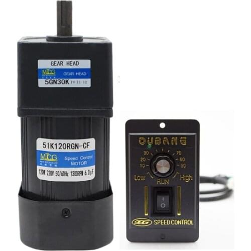 5IK120RGN-CF 120W single-phase AC deceleration speed regulating motor, forward and reverse + speed controller