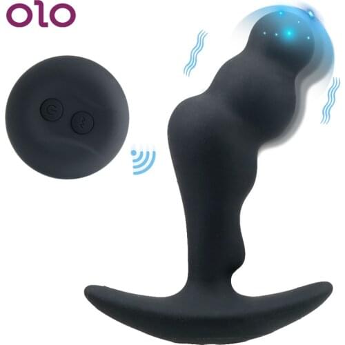 OLO Anus Prostate Massager G Spot Vibrator Wireless Remote Control Male Masturbator Vibrating Anal Plug for Man Adult Sex Toys