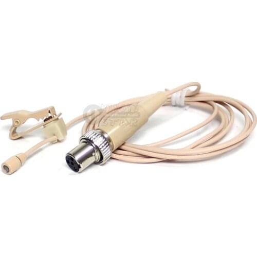 Mini XLR 4 Pin Screw Lock Tie Clip Microphone Lavalier Lapel Mic For MIPRO Wireless ACT 18T 747 727 717 52 32T Collar Microphone