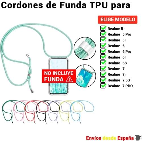 Hanging cord for Realme 5 5I 6 6I 6S 7 7i 5G Pro mobile phone case. Universal strap easy to install