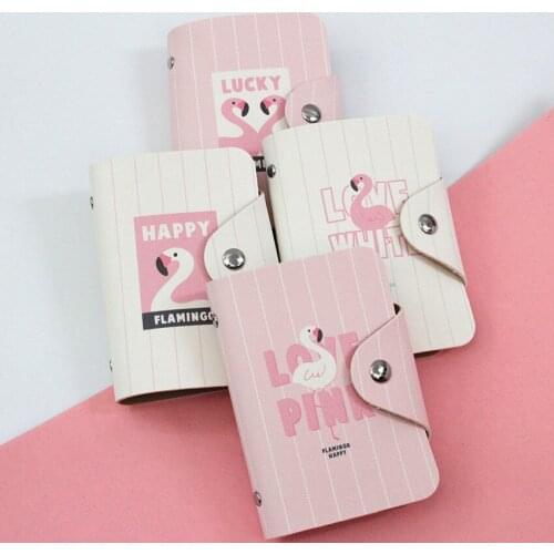 M180 Cute Bag Passport Holders Card Holders PU Leather Cartoon Flamingo Passport Cover Women ID Credit Cards Case Wholesale