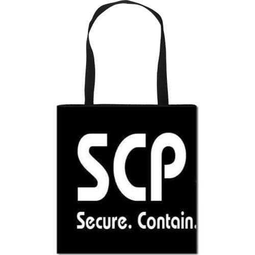 SCP Secure Contain Protect Women Shoulder Bag Ladies Girls Handbag Canvas Large Capacity Shopping Bag Female Travel Bags