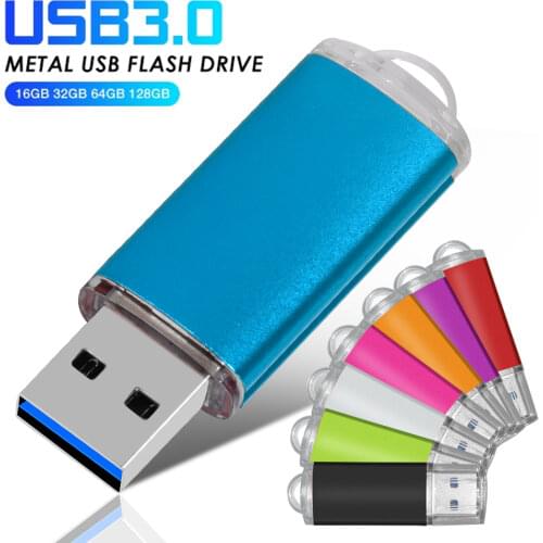 METAL USB 3.0 Waterproof USB Flash Drive Pen Drive 128GB 64GB 32GB 16GB USB Stick High Speed Pendrive Personalize logo For gift