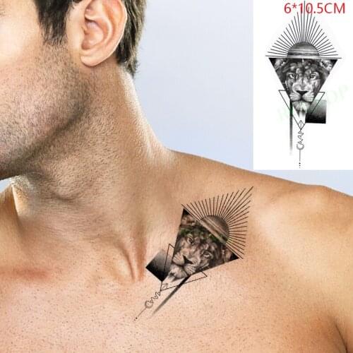 Waterproof Temporary Tattoo Sticker ins Lion planet triangle cool Body Art flash tatoo fake tatto for Women Men