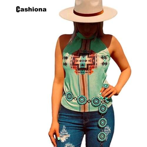 2021 Sleeveless Ladies Elegant Leisure Casual T-shirt Sexy Ripped Tradition 3D Print Womens Top Summer Loose Tees shirt Femme