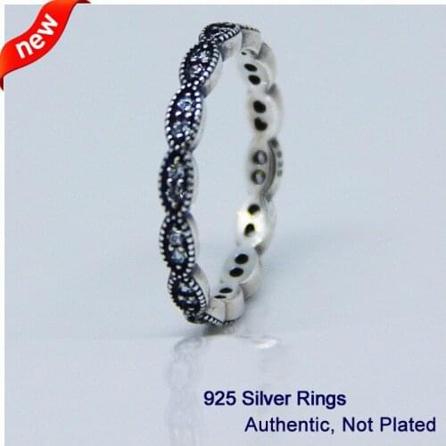 Ring Leaves Silver Rings with Clear CZ For Women Men Anel Feminino 100% 925 Jewelry Sterling Silver Anillos Wedding