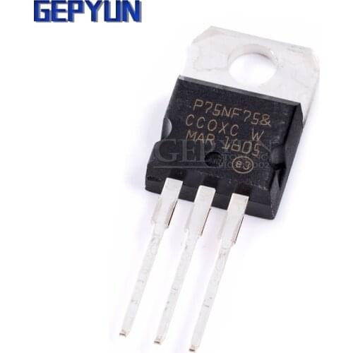 10PCS STP75NF75 P75NF75 TO-220 TO220 75NF75 MOS FE Gepyun