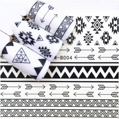 5 pcs Skull Halloween Plant Nail Sticker Water Decals Nail Glitter Flower Cat Butterfly Transfer Nail Art Decoration m3b8b